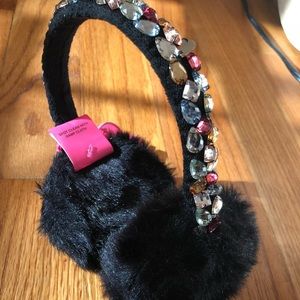 Betsy Johnson bejeweled earmuffs